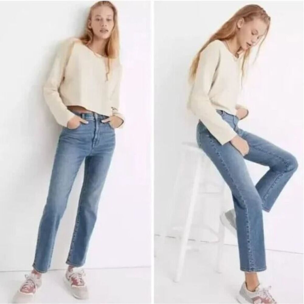 New! Madewell Petite Slim Demi-Boot Jeans In Enright Wash, 25p